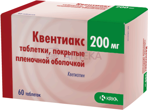 КВЕНТИАКС 200МГ N60 ТАБЛ П/ПЛЕН/ОБОЛОЧ КРКА-РУС ООО