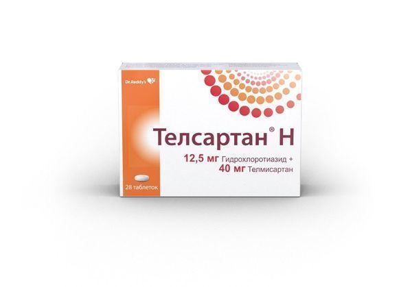ТЕЛСАРТАН Н 12,5МГ+40МГ N28 ТАБЛ Д-р Редди'с Лабораторис Лтд