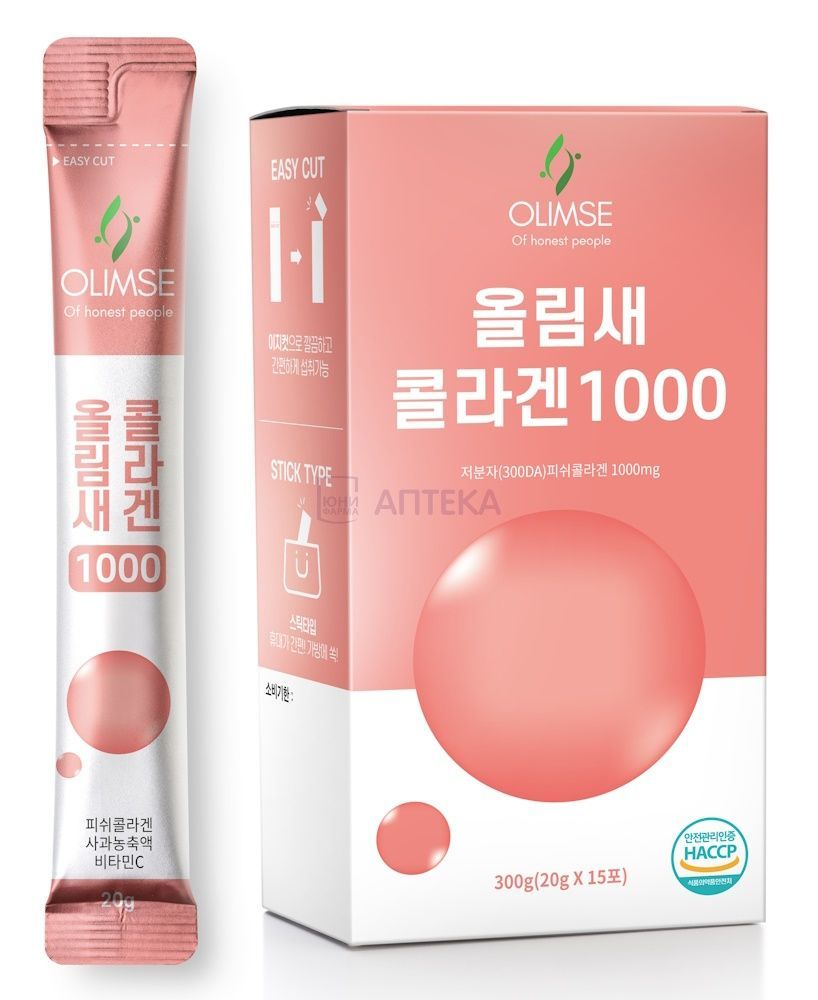 КОЛЛАГЕН ОЛИМС ТЫСЯЧА OLIMSE COLLAGEN 1000 ЖЕЛЕ №15 ШТ NORITER FACTORY D1 Co., LTD.