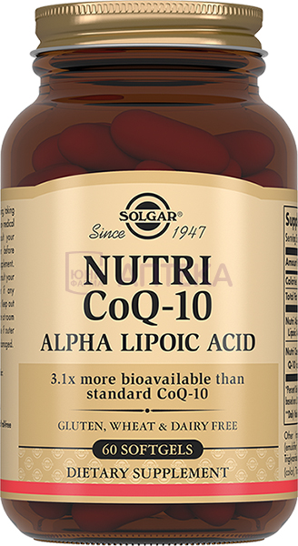 СОЛГАР НУТРИКОЭНЗИМ Q10 С АЛЬФА-ЛИПОЕВ К-ТОЙ N60 КАПС Solgar Inc.