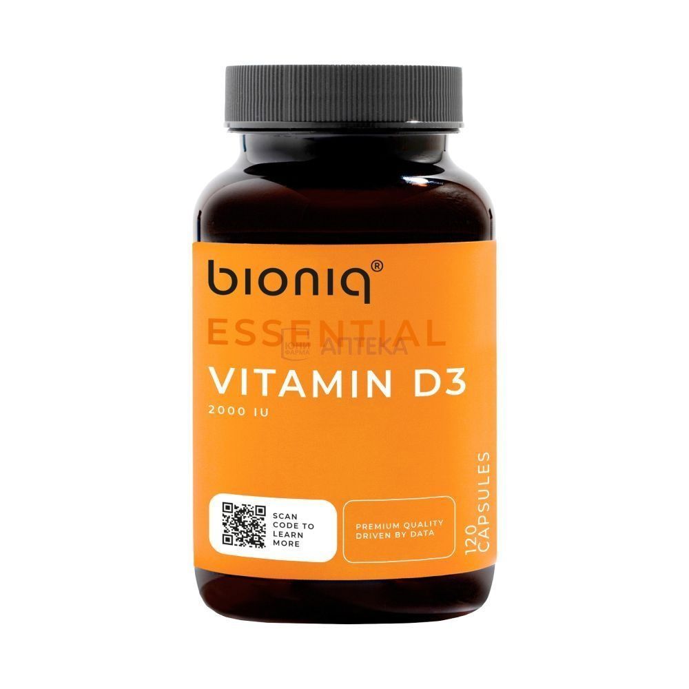 BIONIQ ESSENTIAL ВИТАМИН D3 2000 ME №120 КАПС ООО "Полярис"/Аклен