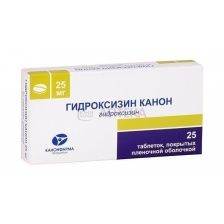 ГИДРОКСИЗИН 25МГ N25 ТАБЛ П/ПЛЕН/ОБОЛОЧ /ФАРМПРОЕКТ/ Фармпроект АО