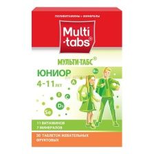 МУЛЬТИ-ТАБС ЮНИОР N30 ЖЕВ ТАБЛ /ФРУКТОВ/ Пфайзер Консьюмер Мэнюфэкчуринг Италия С.Р.Л.