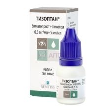 ТИЗОПТАН 0,3МГ/МЛ+5МГ/МЛ 3МЛ N1 ФЛАК КАПЛИ ГЛАЗНЫЕ Сентисс Фарма Пвт. Лтд.