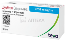 ДУОРЕСП СПИРОМАКС 320/9МКГ/ДОЗА ПОР Д/ИНГ/ДОЗИР 60 ДОЗ N1 Нортон (Вотерфорд) Лимитед