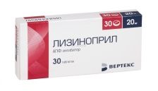 ЛИЗИНОПРИЛ 20МГ N30 ТАБЛ /ЛЕКФАРМ/ СООО ''Лекфарм''