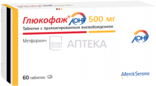 ГЛЮКОФАЖ ЛОНГ 500МГ N60 ТАБЛ ПРОЛОНГ ВЫСВОБ Нанолек ООО