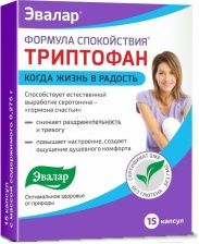 ФОРМУЛА СПОКОЙСТВИЯ ТРИПТОФАН КАПС. №15 ЭВАЛАР ЭВАЛАР+