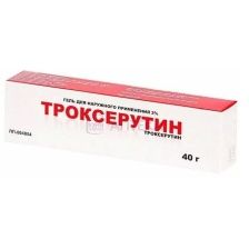 ТРОКСЕРУТИН 2% 40Г ГЕЛЬ Д/НАР ПРИМ/ЗЕЛЕНАЯ ДУБРАВА/ Зеленая Дубрава ЗАО